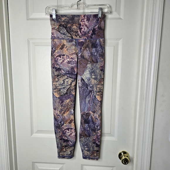 Powerhold‎ by Fabletics High-Waisted rust lavender print womens Leggings XS - Picture 1 of 8